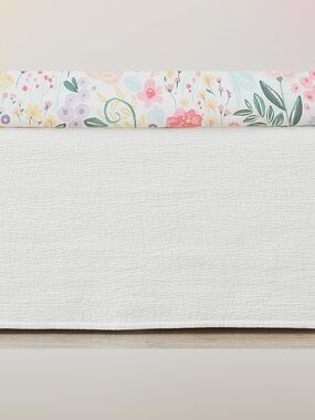 Pottery Barn Kids Crib Skirt White Organic Cotton